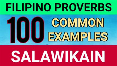 example of salawikain tagalog|Mga Salawikain : Filipino Proverbs .